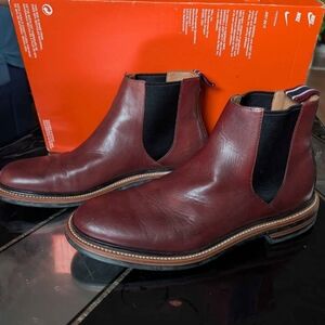 J. Crew Maroon Leather Chelsea Boots